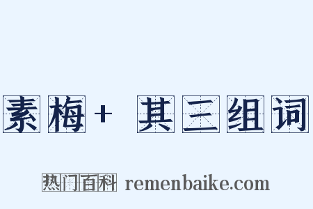 素梅+其三组词是什么意思的图片